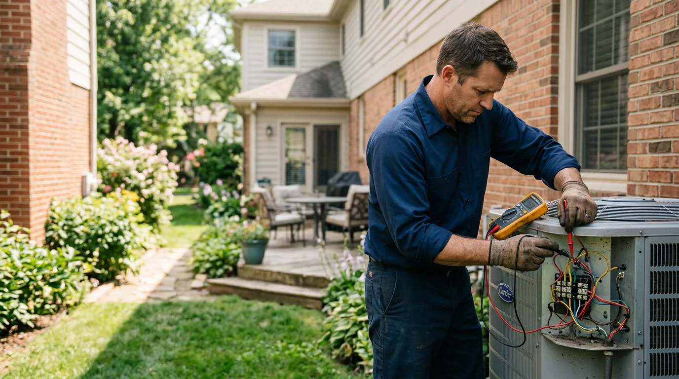 HVAC technician working near Harvey, IA